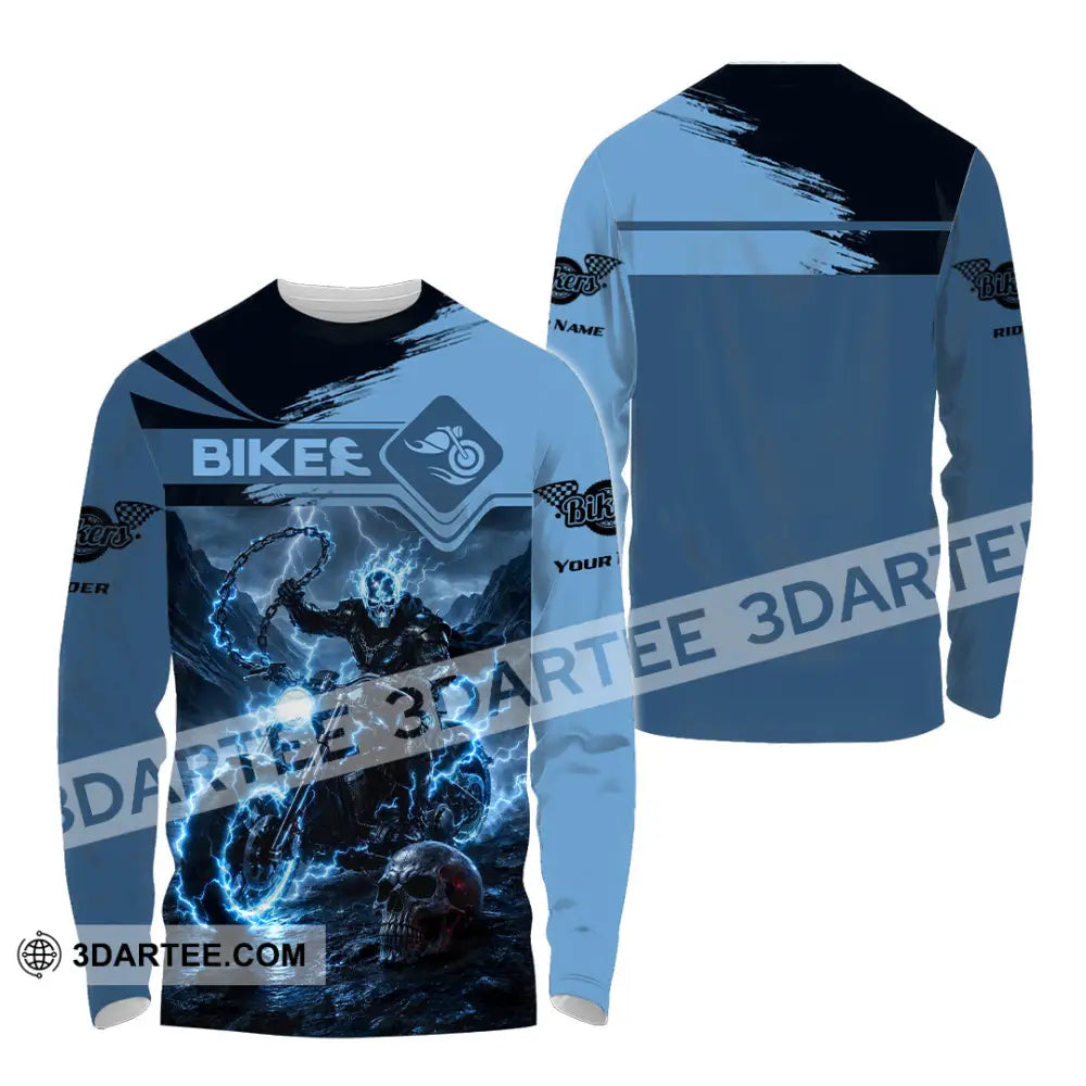 Unisex Shirt - Custom Biker Shirt - Long Sleeve Shirt / S - T-shirt