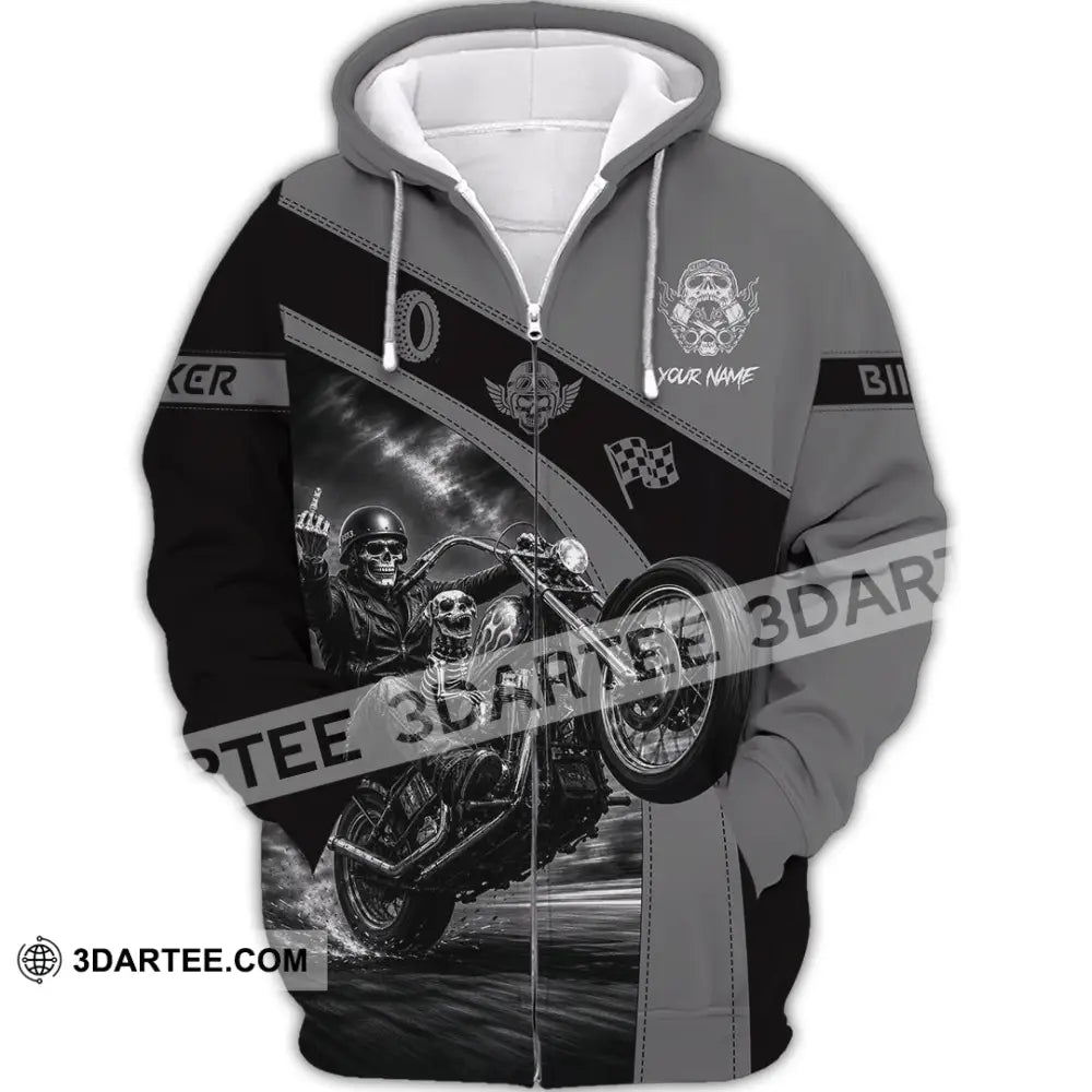 Unisex Shirt - Custom Biker Shirt - Zipper Hoodie / S - T-shirt