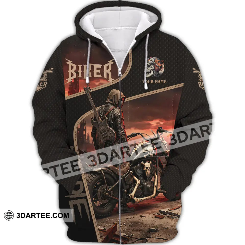 Unisex Shirt - Custom Biker Shirt - Zipper Hoodie / S - T-shirt