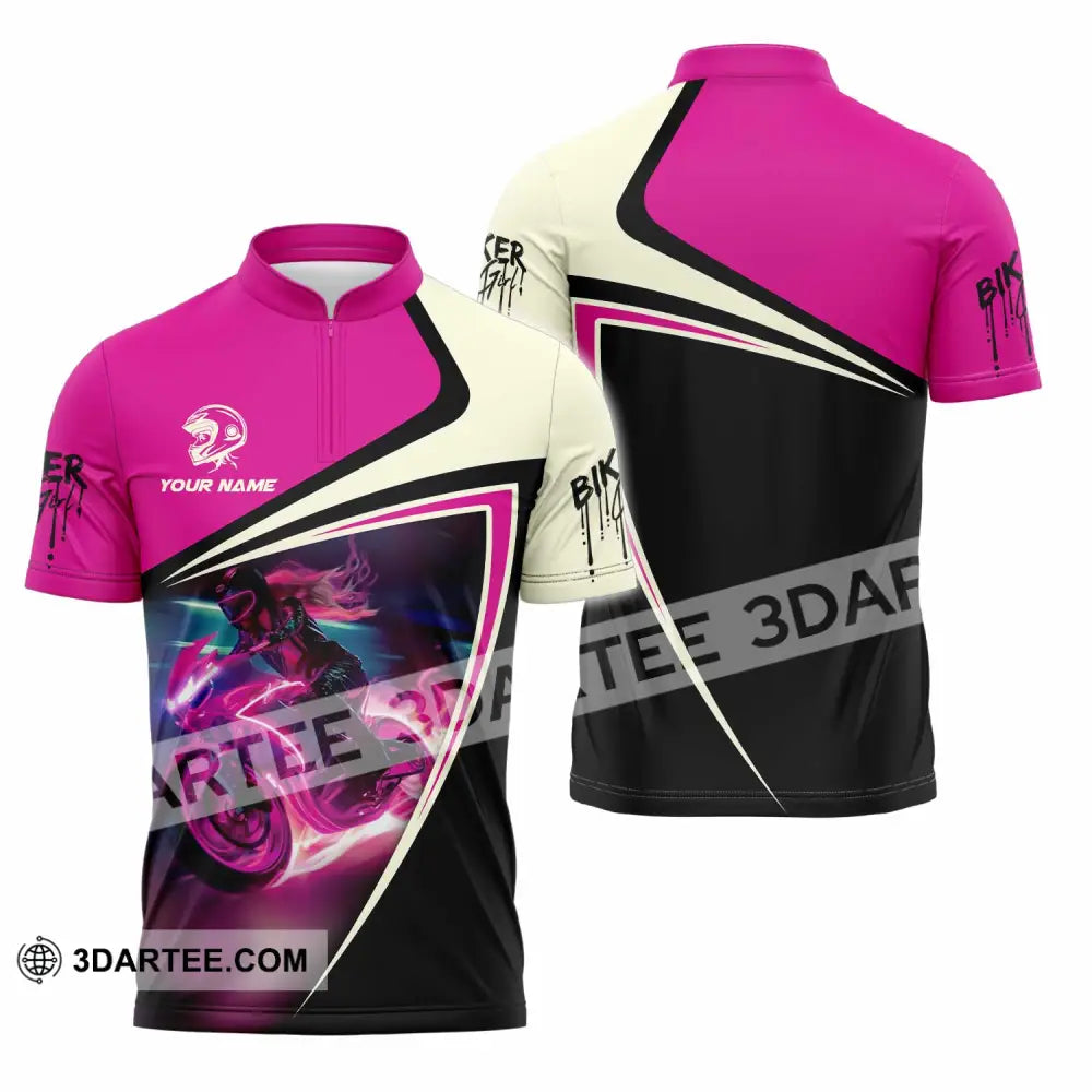 Unisex Shirt - Custom Biker Shirt - Zipper Polo Shirt / S - T-shirt