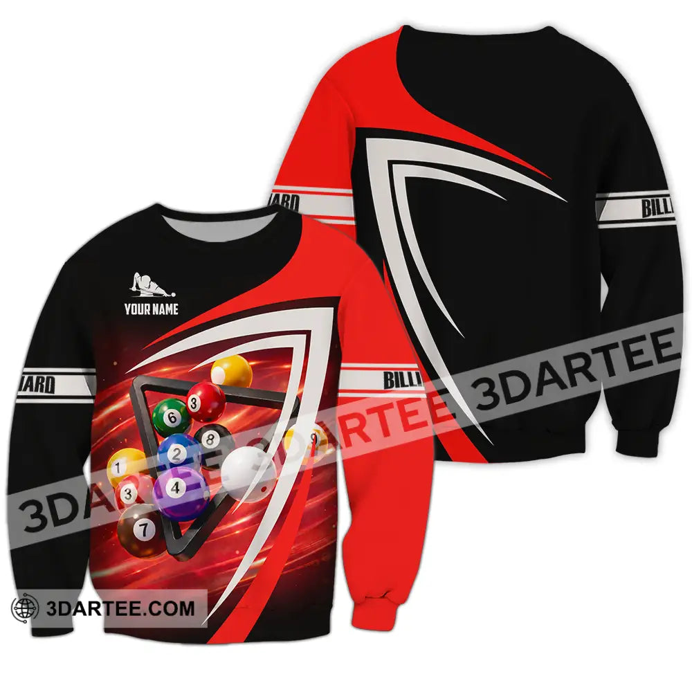 Unisex Shirt - Custom Billiard 3D Shirt Long Sleeve / S T-shirt