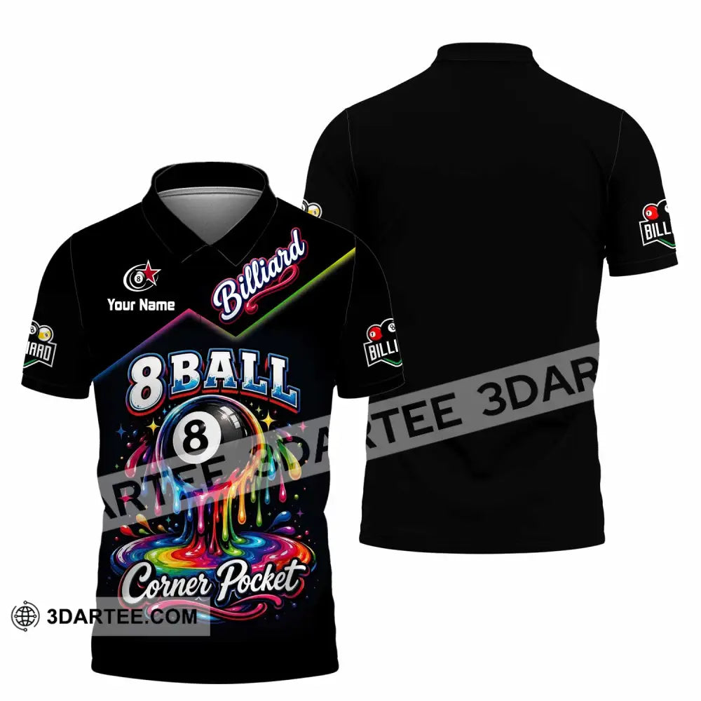 Unisex Shirt - Custom Billiard 8 Ball Shirt - Polo Shirt / S - T-shirt