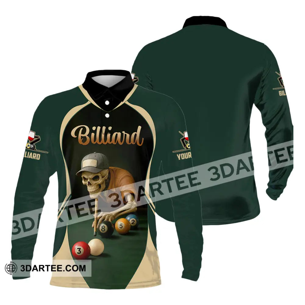 Unisex Shirt - Custom Billiard Shirt Long Sleeve Polo / S T-shirt
