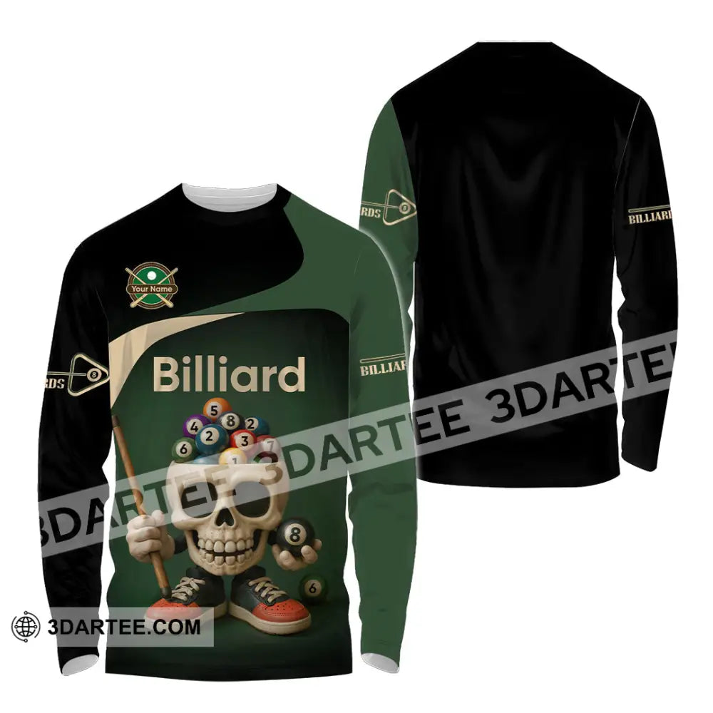 Unisex Shirt - Custom Billiard Shirt Long Sleeve Shirt / S T-shirt