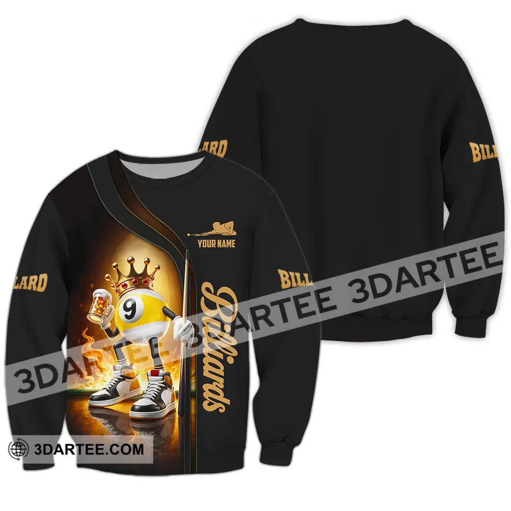Unisex Shirt - Custom Billiards 3D Shirt Long Sleeve / S T-shirt