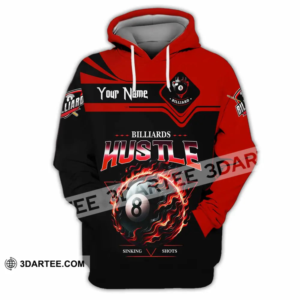 Unisex Shirt - Custom Billiards Hustle Sinking Shot Sport Shirt Hoodie / S T-shirt