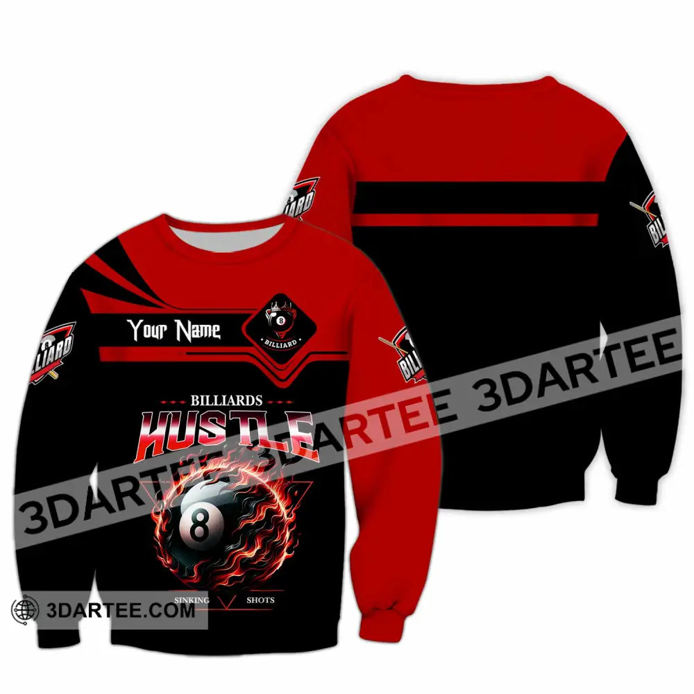 Unisex Shirt - Custom Billiards Hustle Sinking Shot Sport Shirt Long Sleeve / S T-shirt