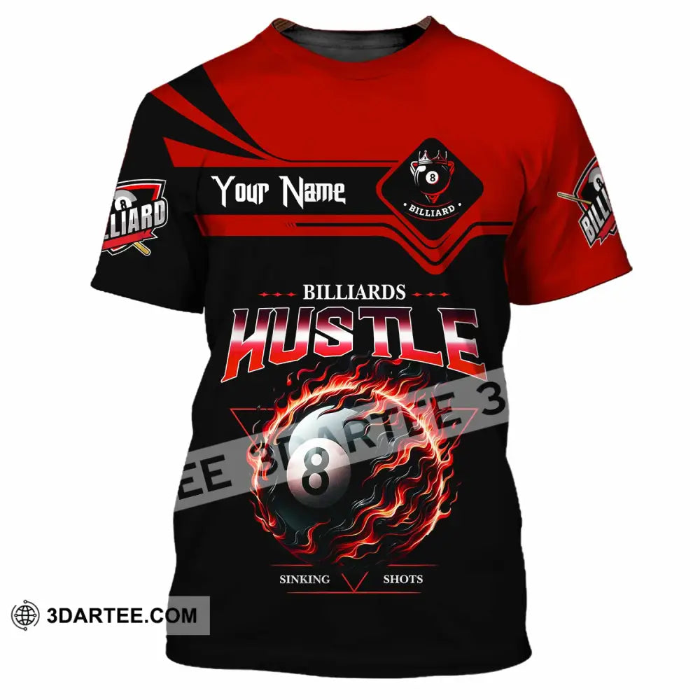 Unisex Shirt - Custom Billiards Hustle Sinking Shot Sport Shirt T-Shirt / S T-shirt