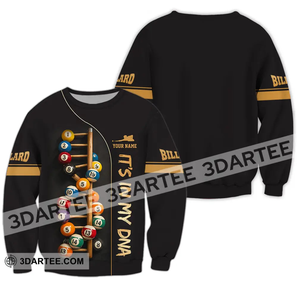 Unisex Shirt - Custom Billiards It’s In My DNA 3D Shirt Long Sleeve / S T-shirt