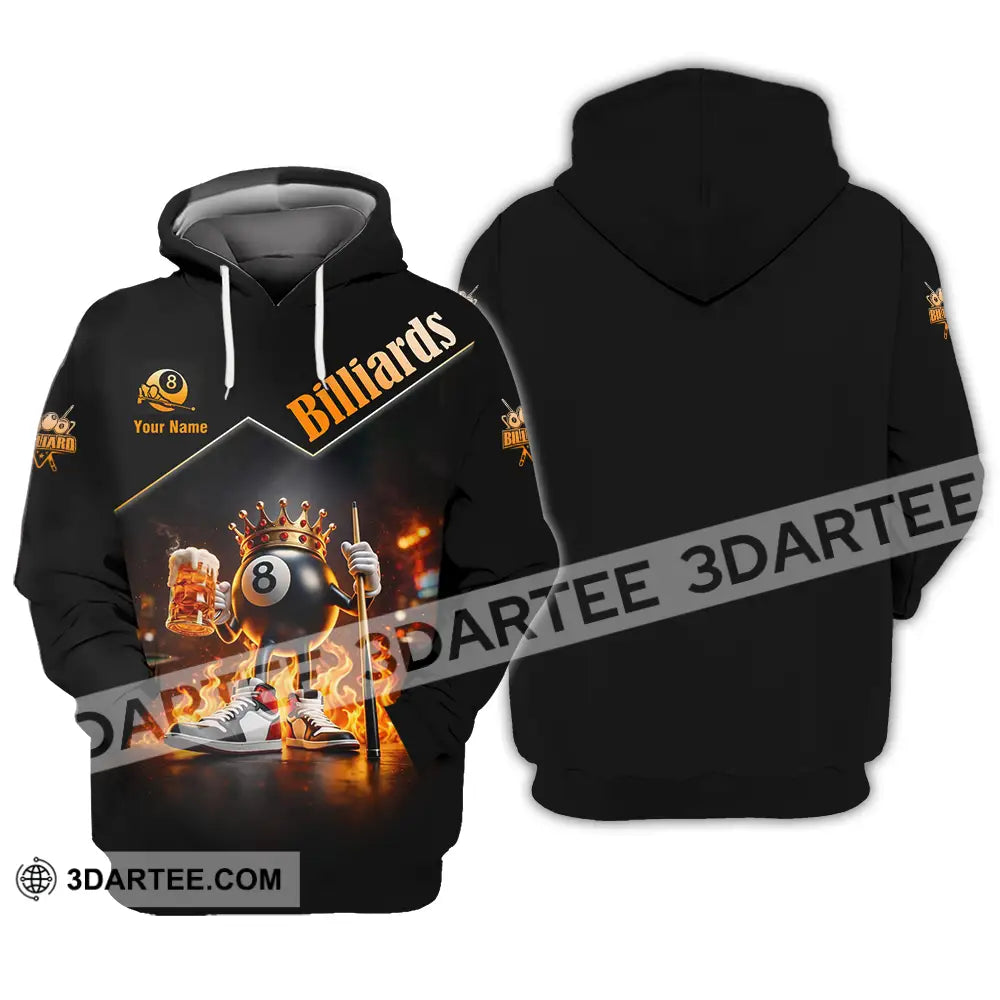 Unisex Shirt - Custom Billiards Lover 3D Shirt Hoodie / S T-shirt