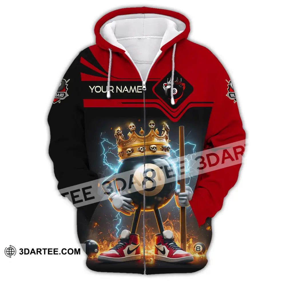 Unisex Shirt - Custom Billiards Shirt Zipper Hoodie / S T-shirt