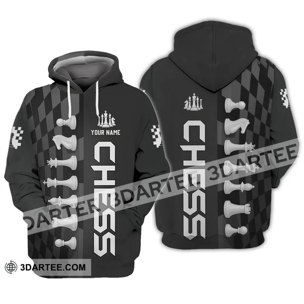 Unisex Shirt - Custom Black And White Chess Chess Player Sporty Shirt Hoodie / S T-shirt