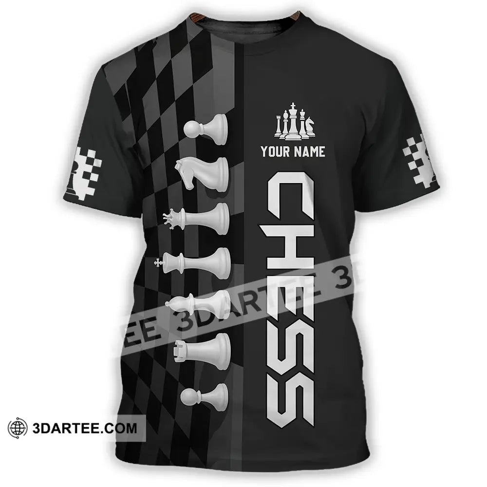 Unisex Shirt - Custom Black And White Chess Chess Player Sporty Shirt T-Shirt / S T-shirt