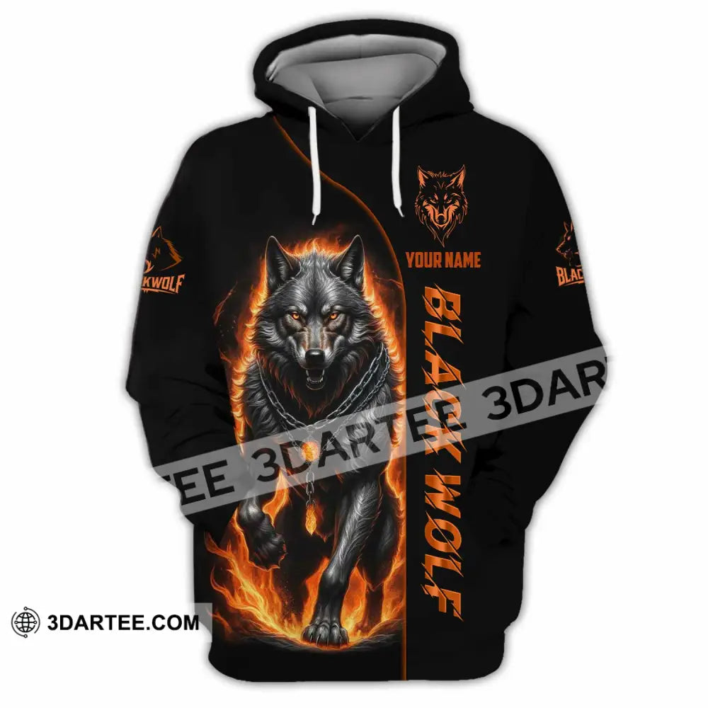 Unisex Shirt - Custom Black Wolf Shirt Hoodie / S T-shirt