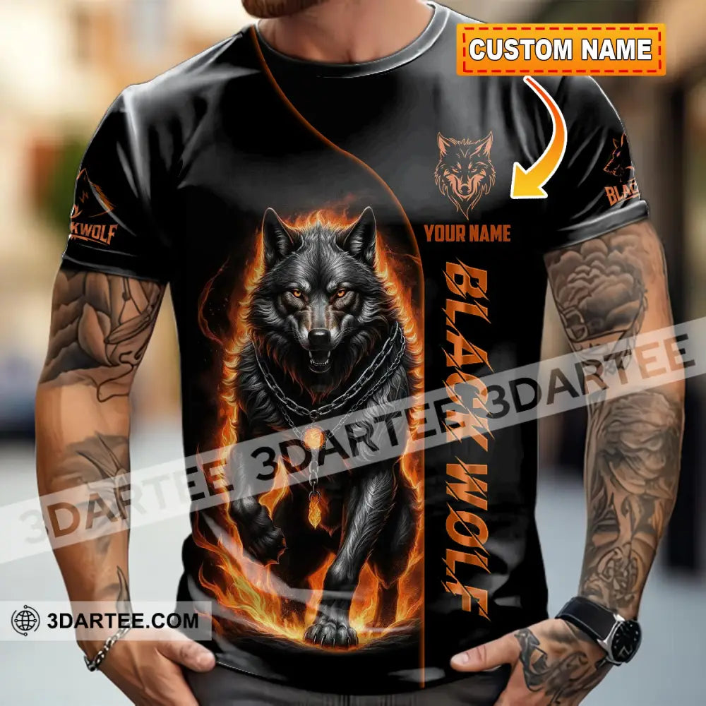 Unisex Shirt - Custom Black Wolf Shirt T-shirt