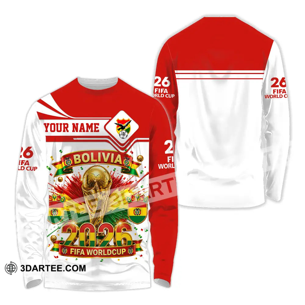 Unisex Shirt - Custom Bolivia World Cup 2026 Shirt - Long Sleeve Shirt / S - T-shirt