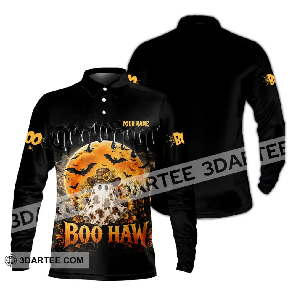 Unisex Shirt - Custom Boo Haw Shirt - Long Sleeve Polo / S - T-shirt