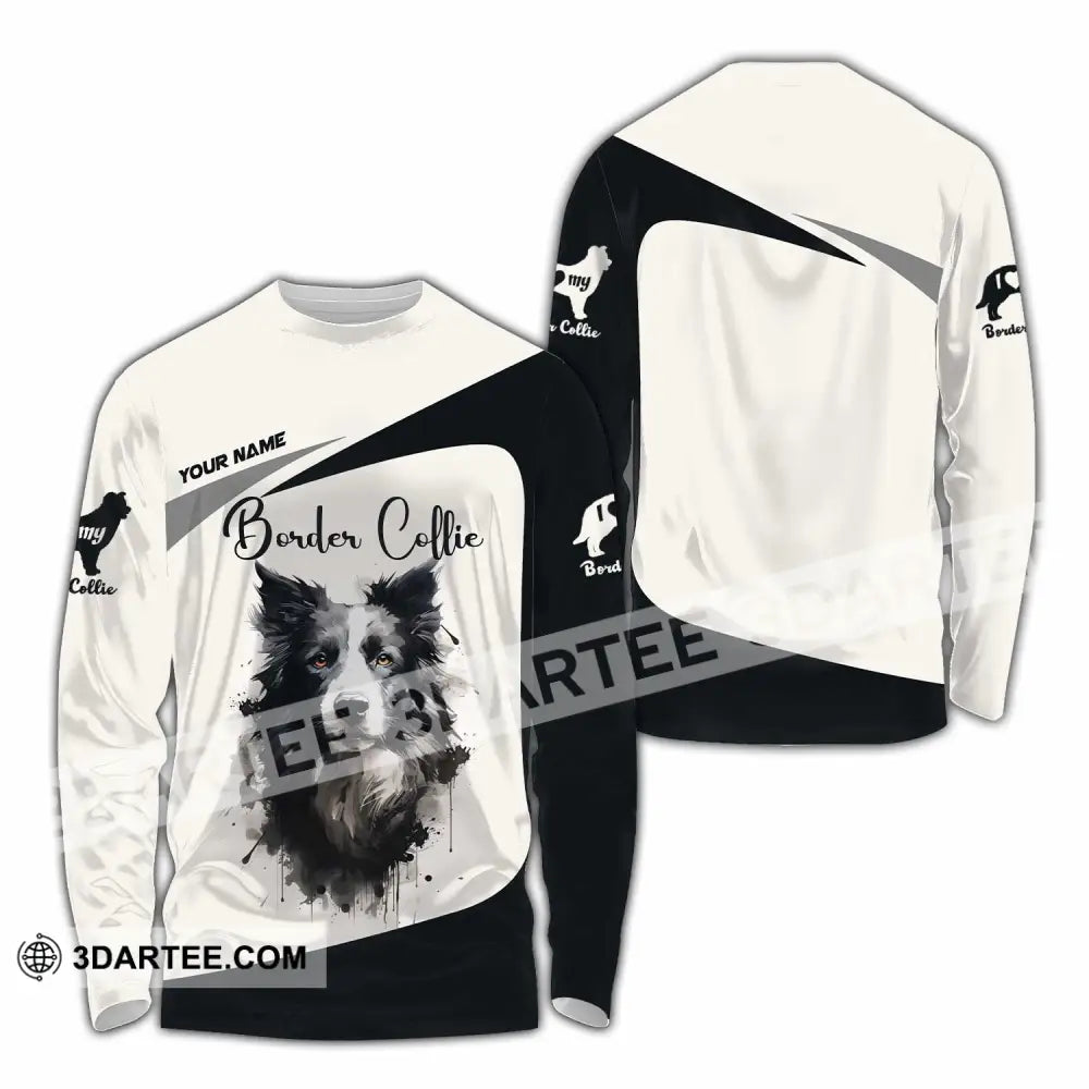 Unisex Shirt - Custom Border Collie 3D Shirt Long Sleeve Shirt / S T-shirt
