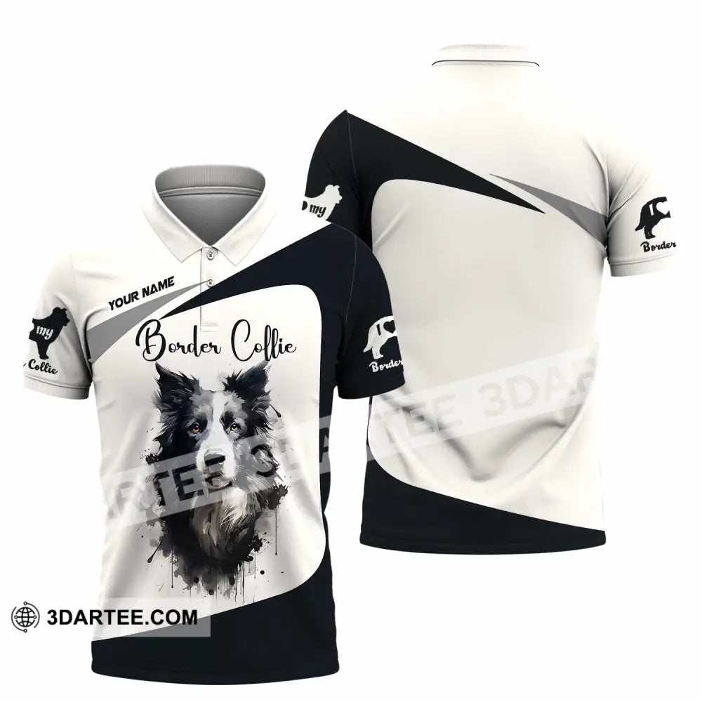 Unisex Shirt - Custom Border Collie 3D Shirt Polo Shirt / S T-shirt