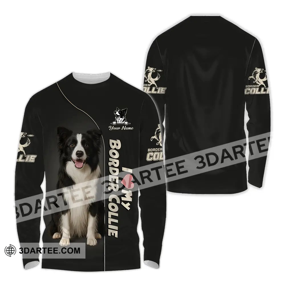 Unisex Shirt - Custom Border Collie Shirt Long Sleeve Shirt / S T-shirt