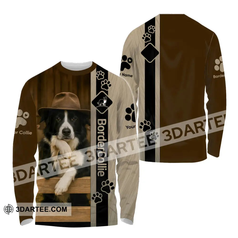 Unisex Shirt - Custom Border Collie Shirt Long Sleeve Shirt / S T-shirt
