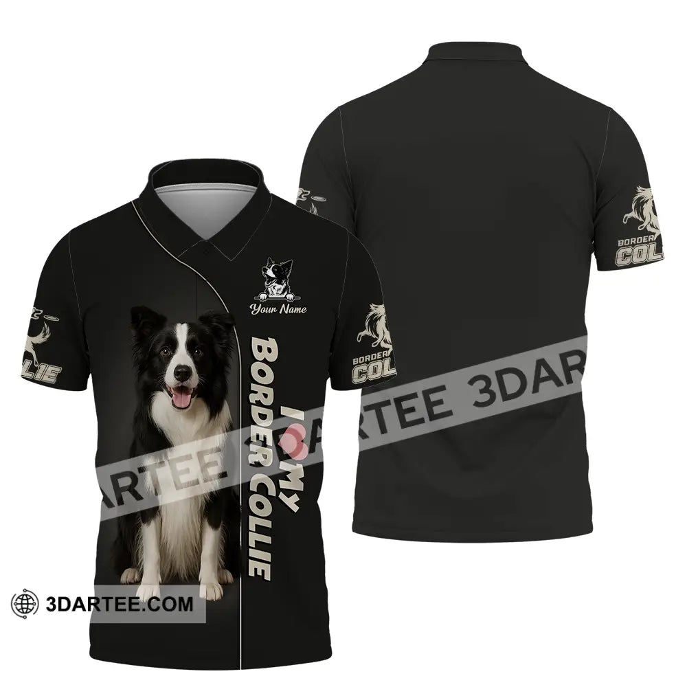 Unisex Shirt - Custom Border Collie Shirt Polo Shirt / S T-shirt