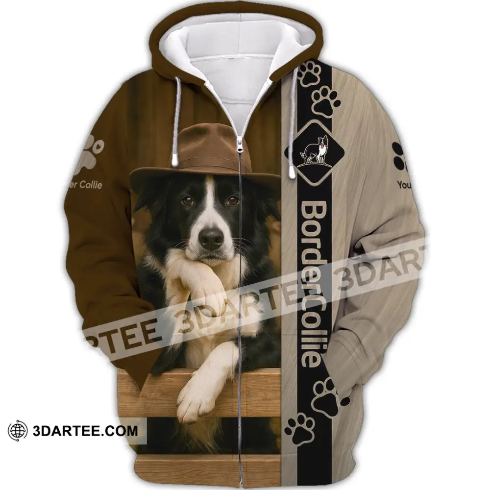 Unisex Shirt - Custom Border Collie Shirt Zipper Hoodie / S T-shirt