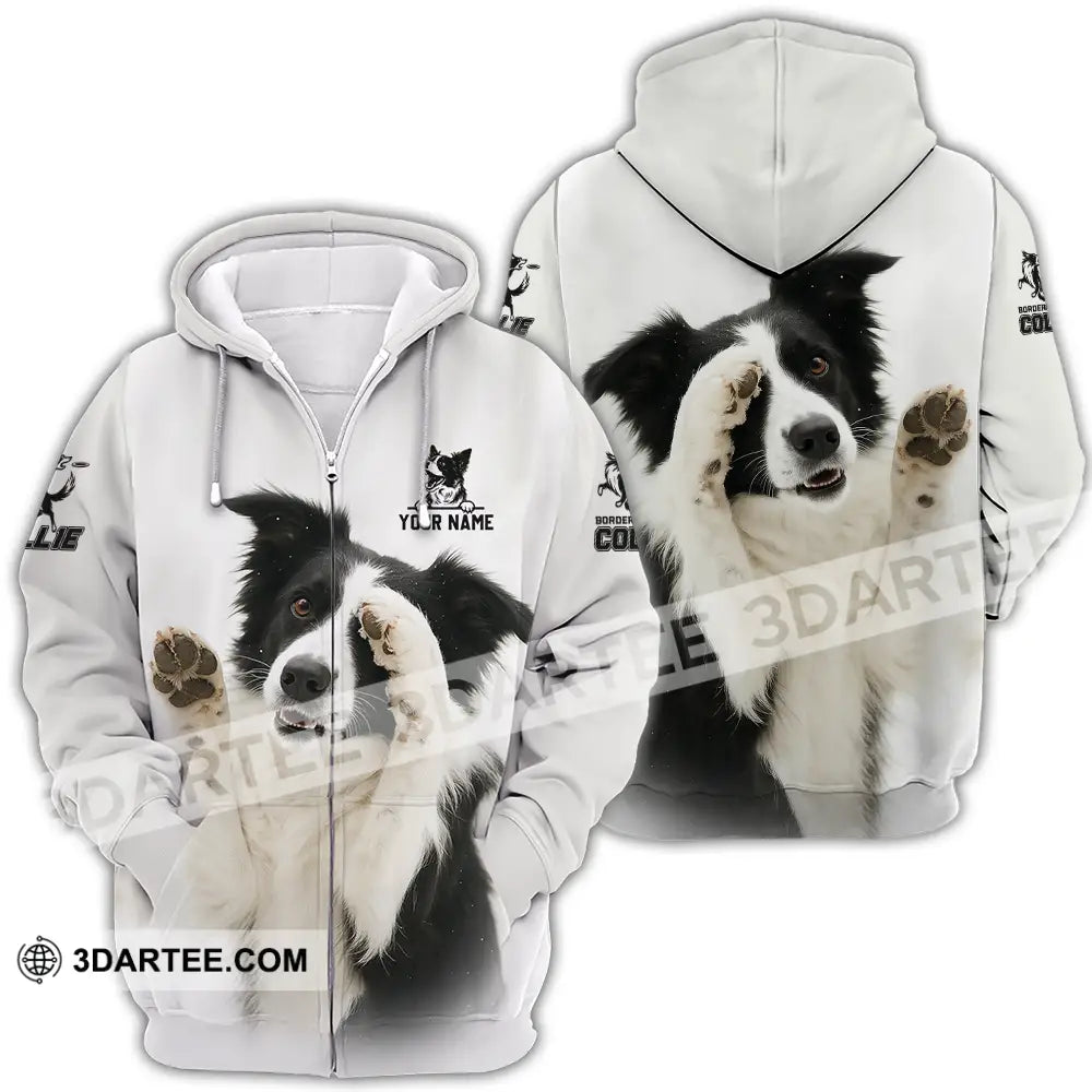 Unisex Shirt - Custom Border Collie Shirt Zipper Hoodie / S T-shirt