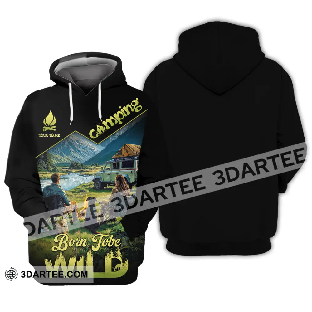 Unisex Shirt - Custom Born To Be Wild Camping Shirt Hoodie / S T-shirt