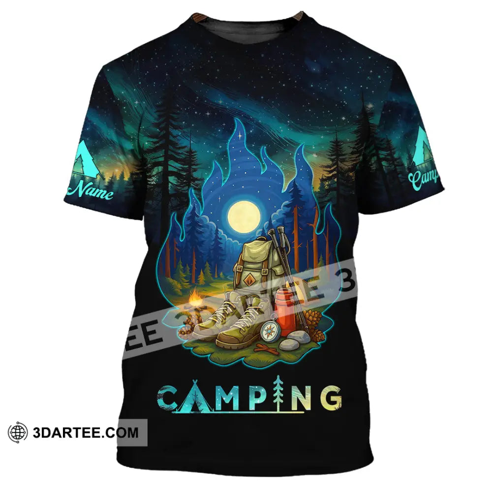 Unisex Shirt - Custom Born To Be Wild Camping Shirt T-Shirt / S T-shirt