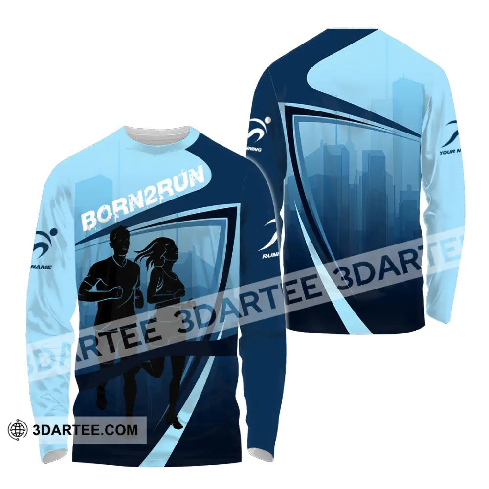 Unisex Shirt - Custom Born To Run 3D Shirt Long Sleeve Shirt / S T-shirt
