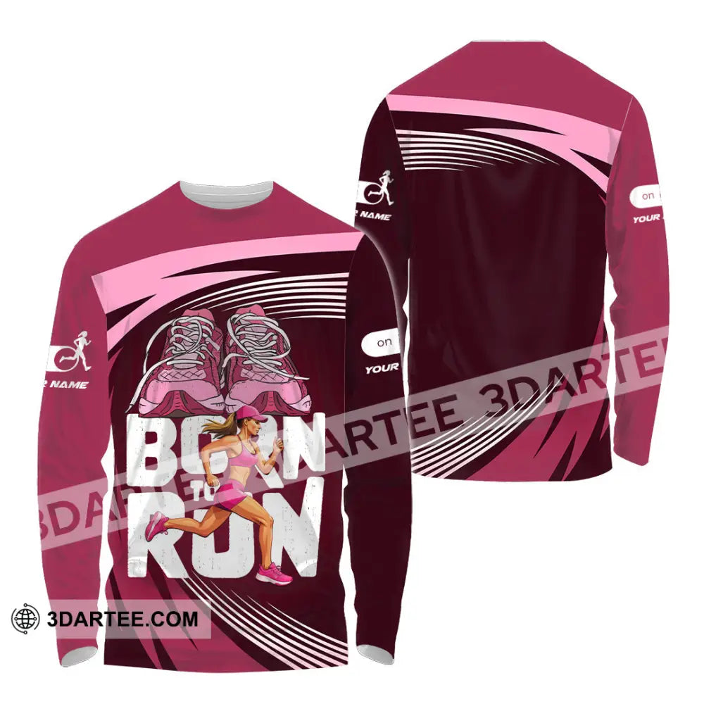 Unisex Shirt - Custom Born To Run 3D Shirt Long Sleeve Shirt / S T-shirt
