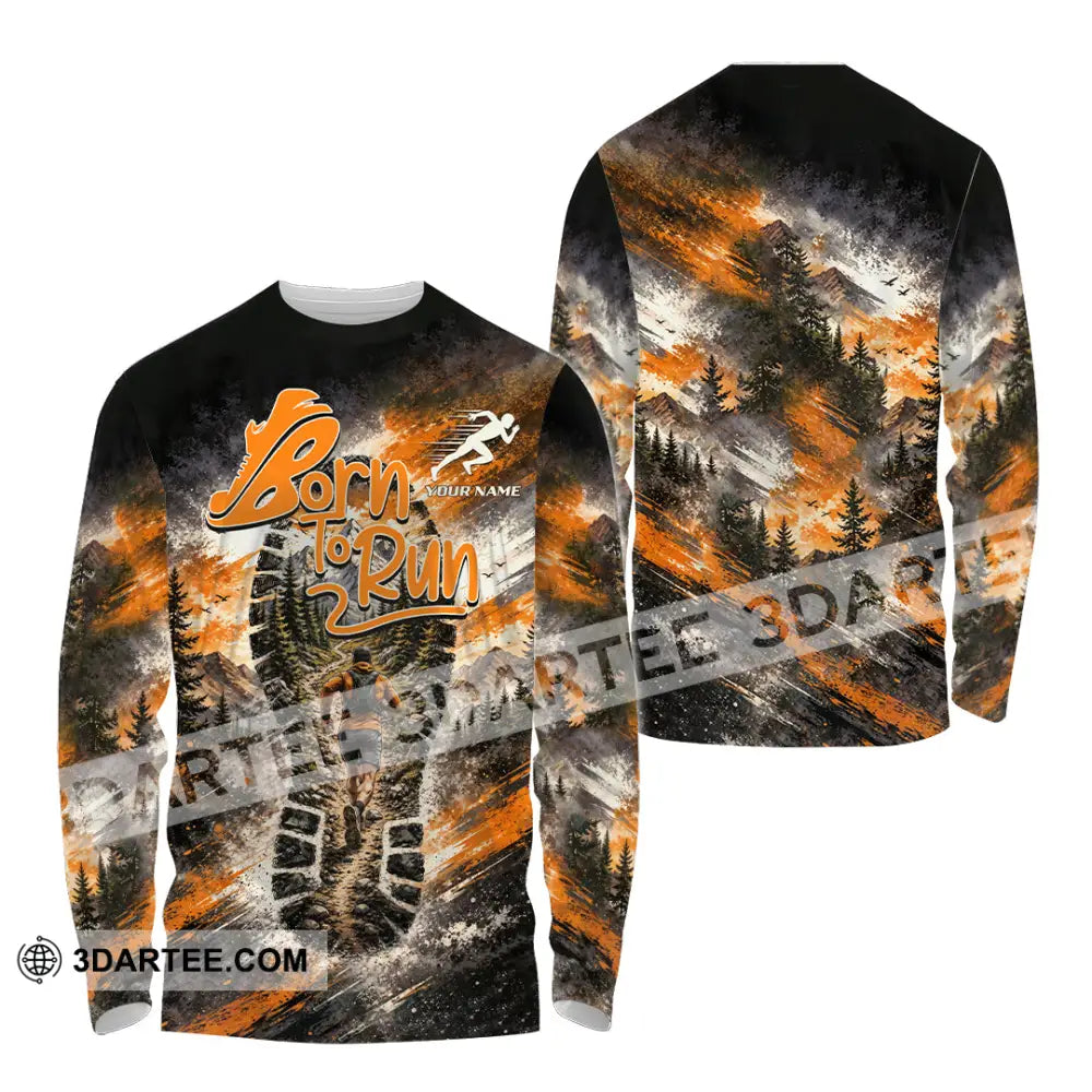 Unisex Shirt - Custom Born To Run Shirt - Long Sleeve Shirt / S - T-shirt