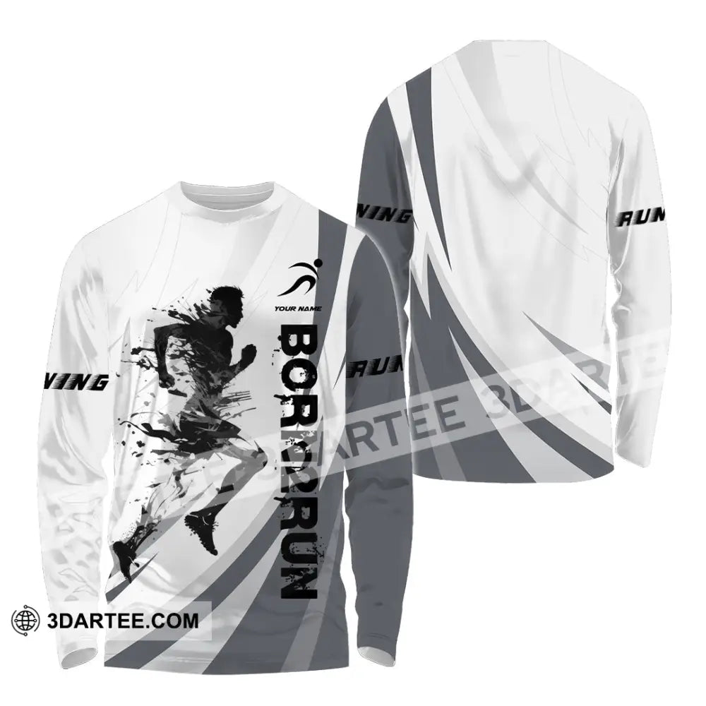 Unisex Shirt - Custom Born To Run Shirt Long Sleeve Shirt / S T-shirt