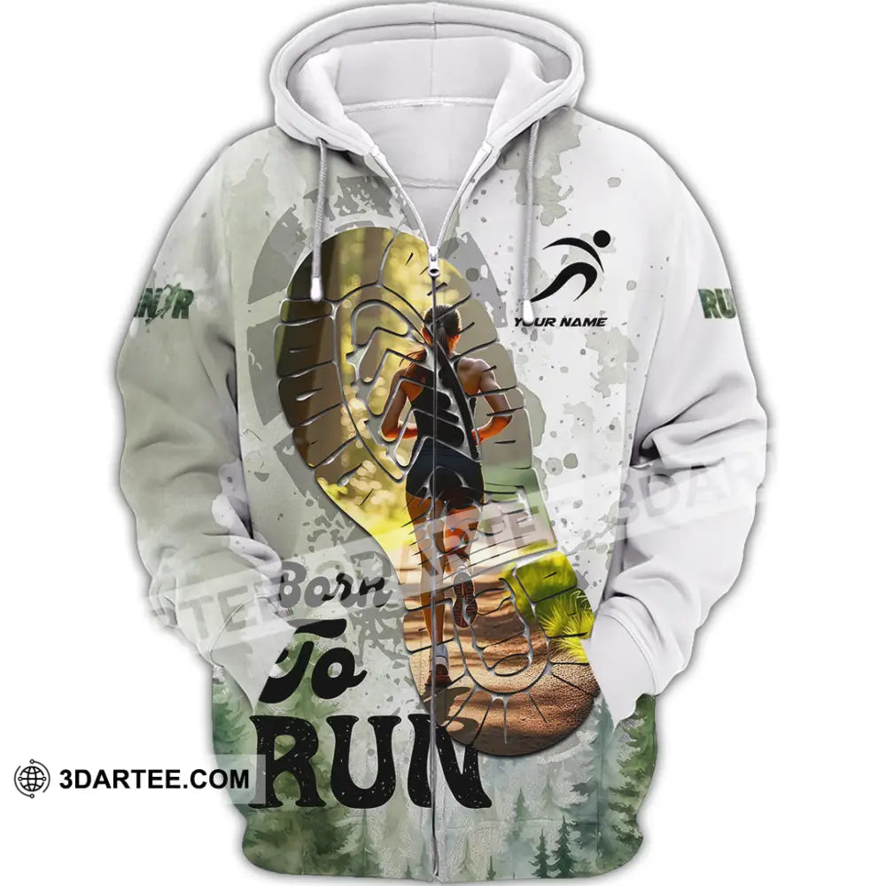 Unisex Shirt - Custom Born To Run Shirt Zipper Hoodie / S T-shirt
