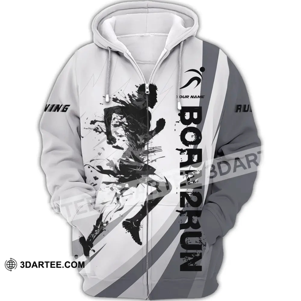 Unisex Shirt - Custom Born To Run Shirt Zipper Hoodie / S T-shirt