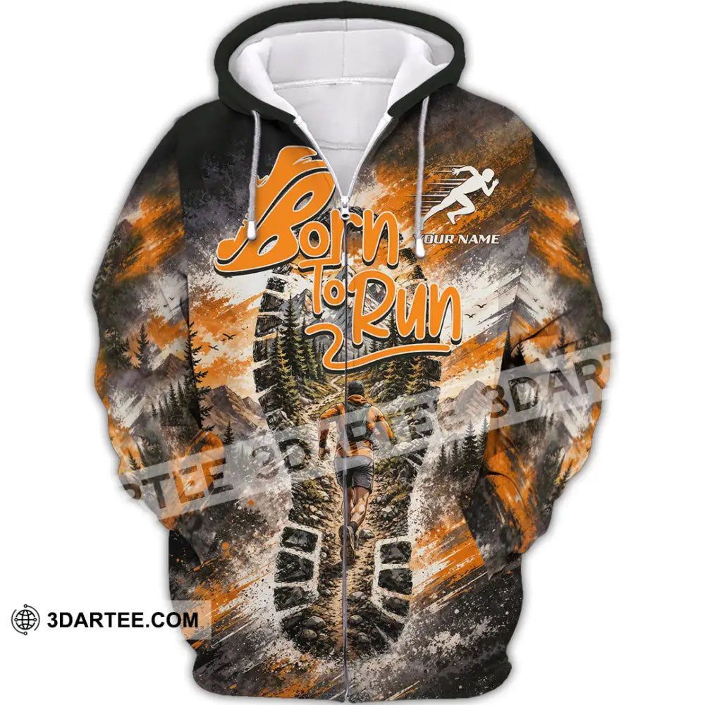 Unisex Shirt - Custom Born To Run Shirt - Zipper Hoodie / S - T-shirt