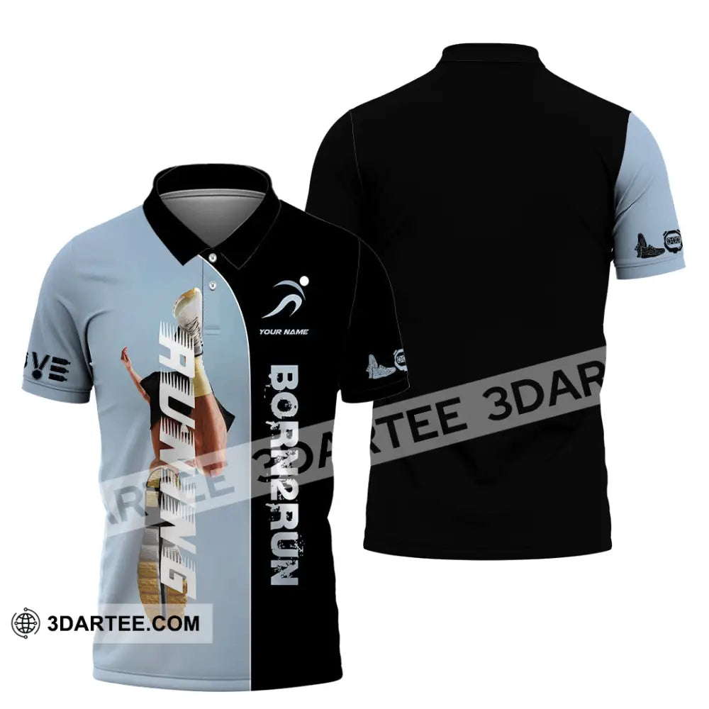 Unisex Shirt - Custom Born To Running Shirt Polo Shirt / S T-shirt
