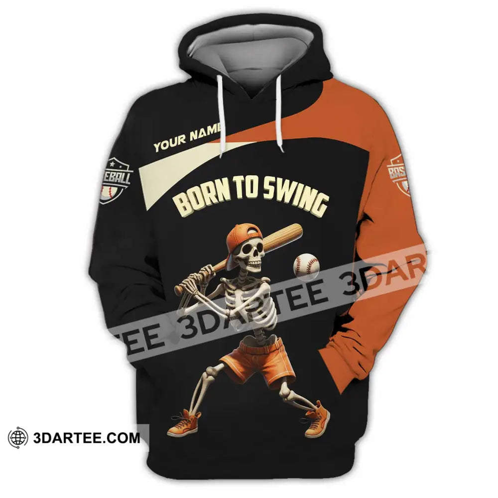 Unisex Shirt Custom Born To Swing Baseball Shirt Hoodie / S T shirt