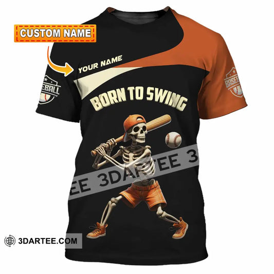 Unisex Shirt Custom Born To Swing Baseball Shirt T shirt