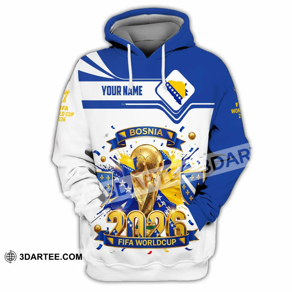 Unisex Shirt - Custom Bosnia World Cup 2026 3D Shirt - Hoodie / S - T-shirt