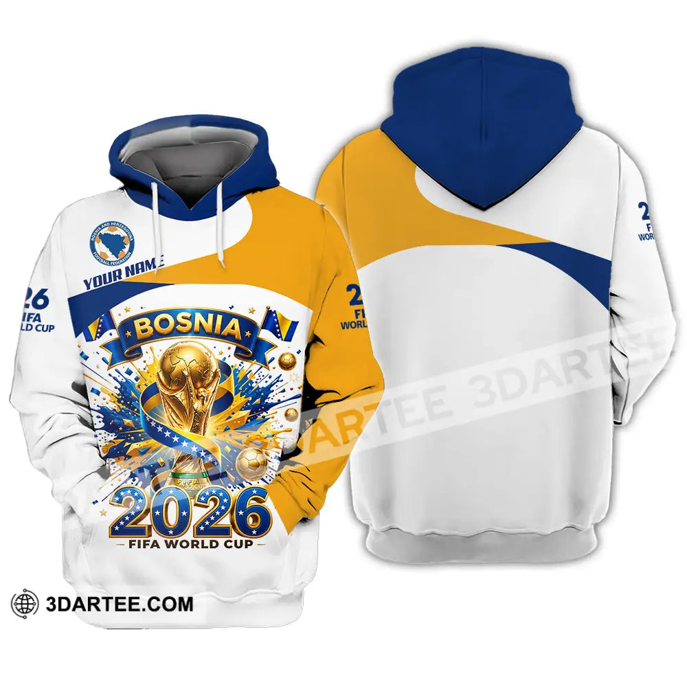 Unisex Shirt - Custom Bosnia World Cup 2026 3D Shirt - Hoodie / S - T-shirt