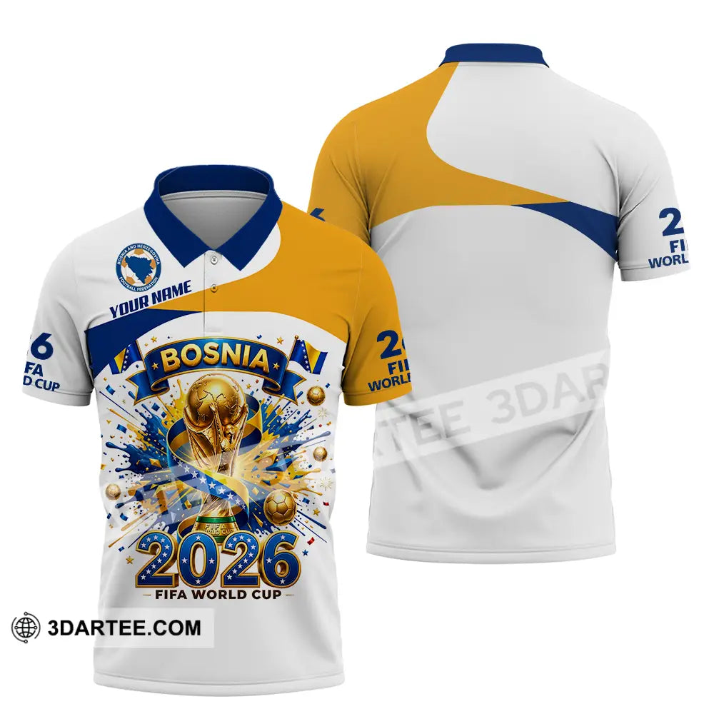 Unisex Shirt - Custom Bosnia World Cup 2026 3D Shirt - Polo Shirt / S - T-shirt