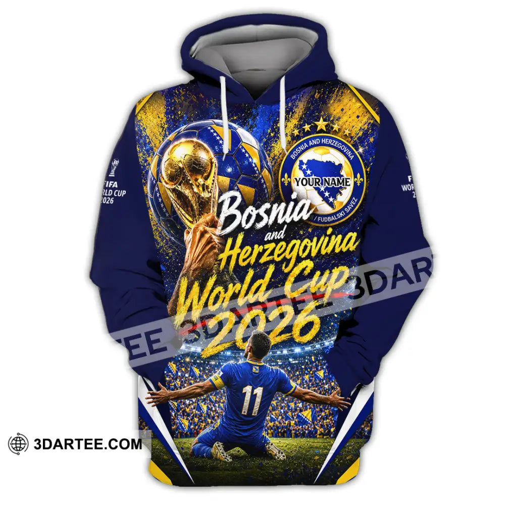 Unisex Shirt - Custom Bosnia And Herzegovina World Cup 2026 Shirt - Hoodie / S - T-shirt