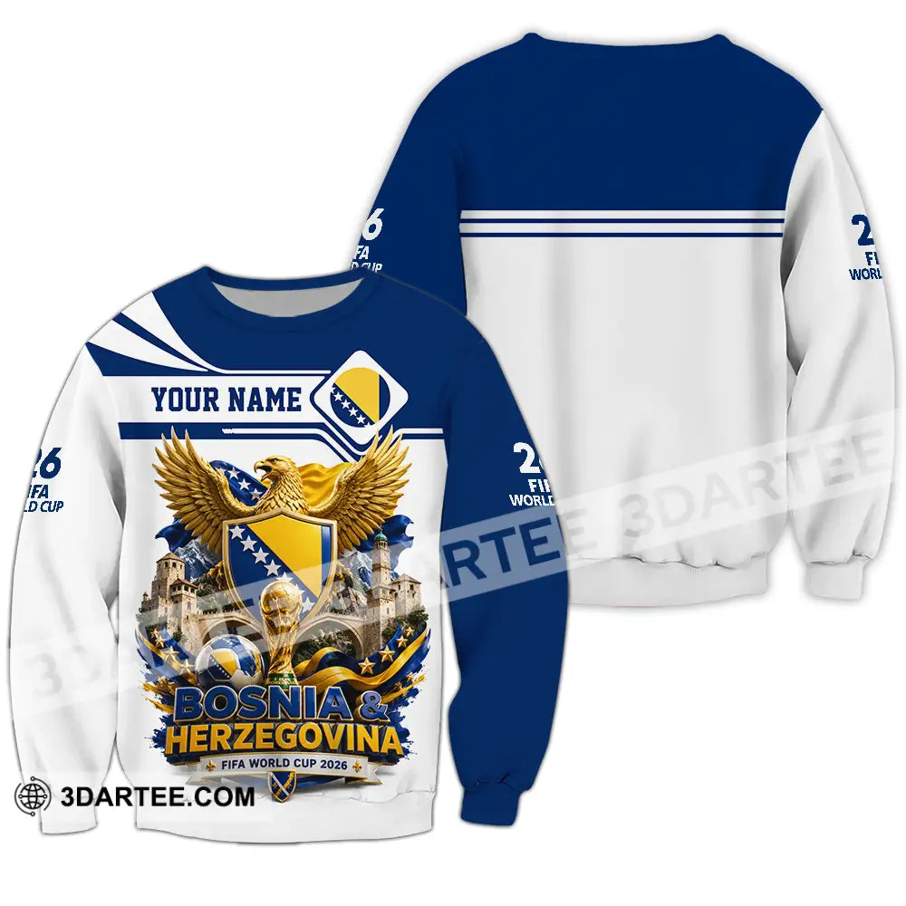 Unisex Shirt - Custom Bosnia And Herzegovina World Cup 2026 Shirt - Long Sleeve / S - T-shirt