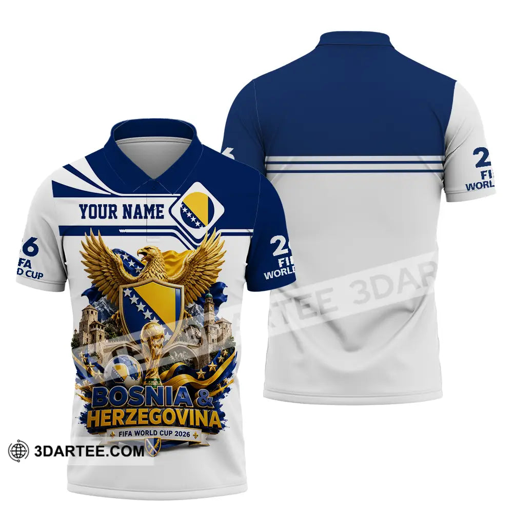 Unisex Shirt - Custom Bosnia And Herzegovina World Cup 2026 Shirt - Polo Shirt / S - T-shirt
