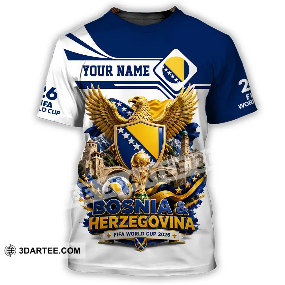 Unisex Shirt - Custom Bosnia And Herzegovina World Cup 2026 Shirt - T-Shirt / S - T-shirt