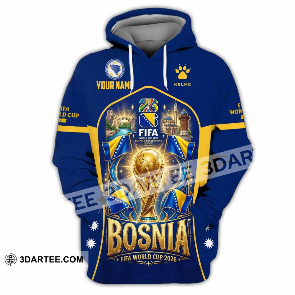 Unisex Shirt - Custom Bosnia World Cup 2026 Shirt - Hoodie / S - T-shirt