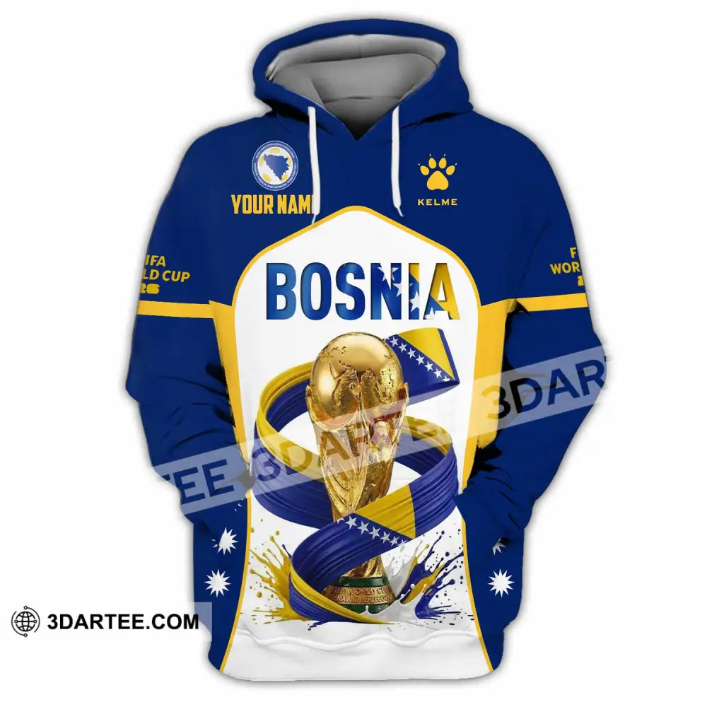 Unisex Shirt - Custom Bosnia World Cup 2026 Shirt - Hoodie / S - T-shirt