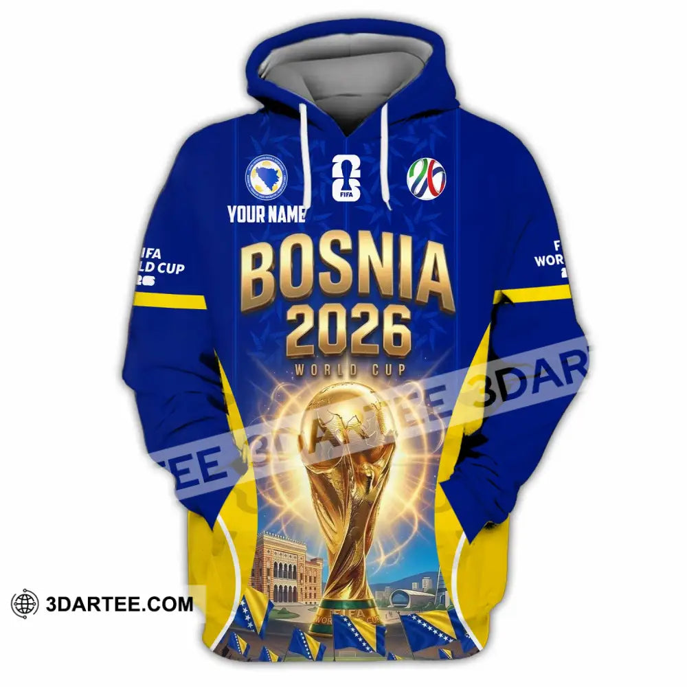 Unisex Shirt - Custom Bosnia World Cup 2026 Shirt - Hoodie / S - T-shirt